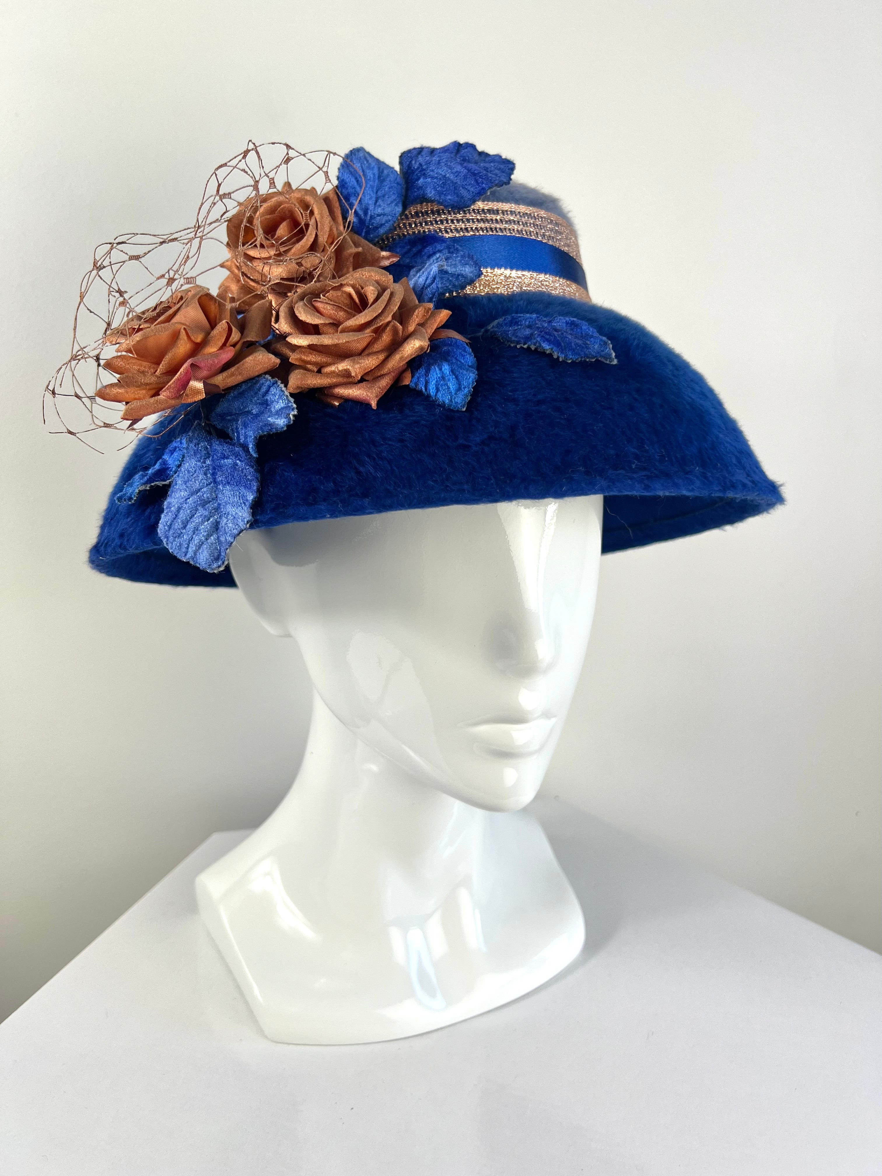 Royal Blue Hat Sale Piece Farr Out Fascinators Millinery Design